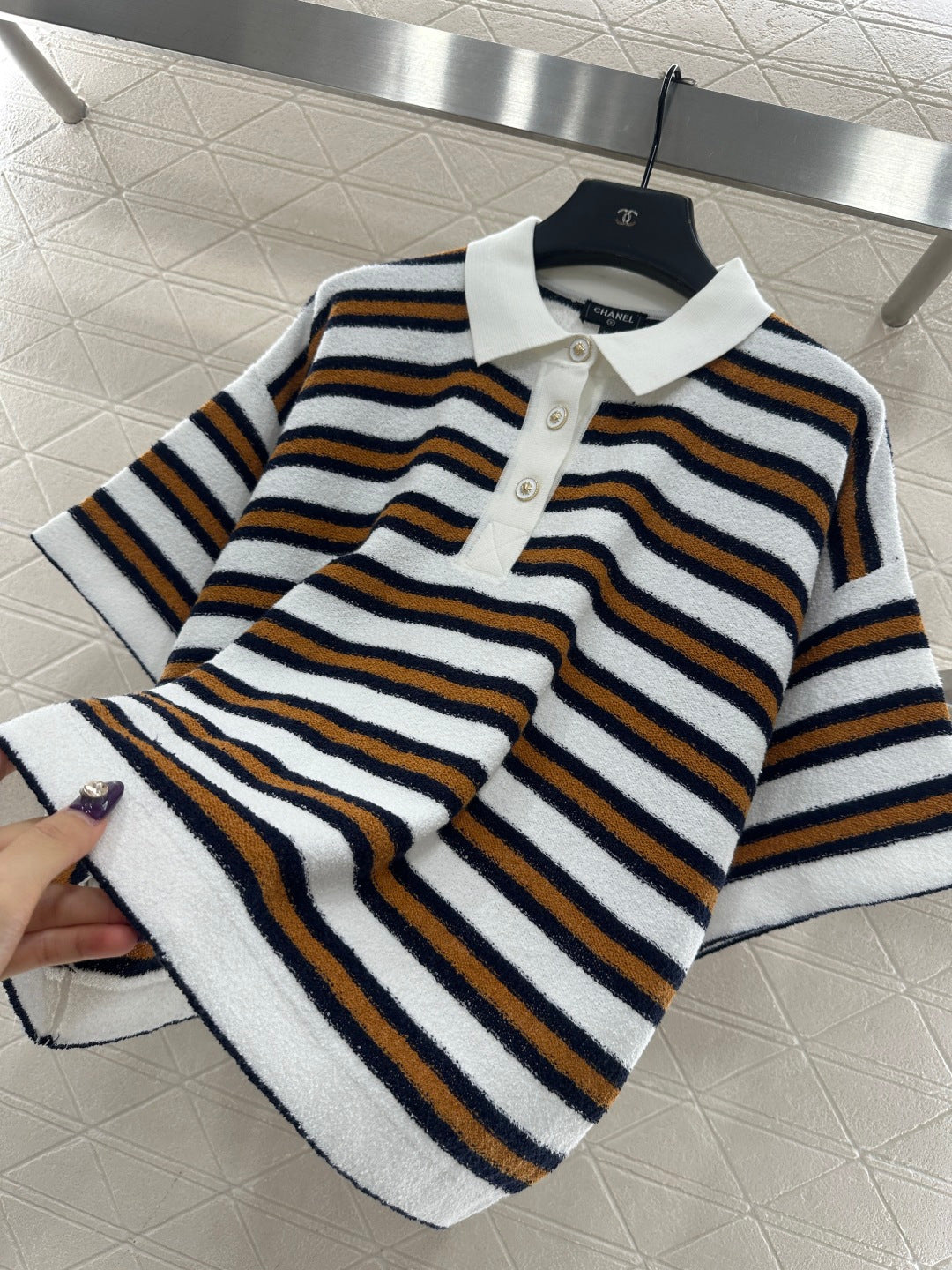 Knitted Striped T-shirt