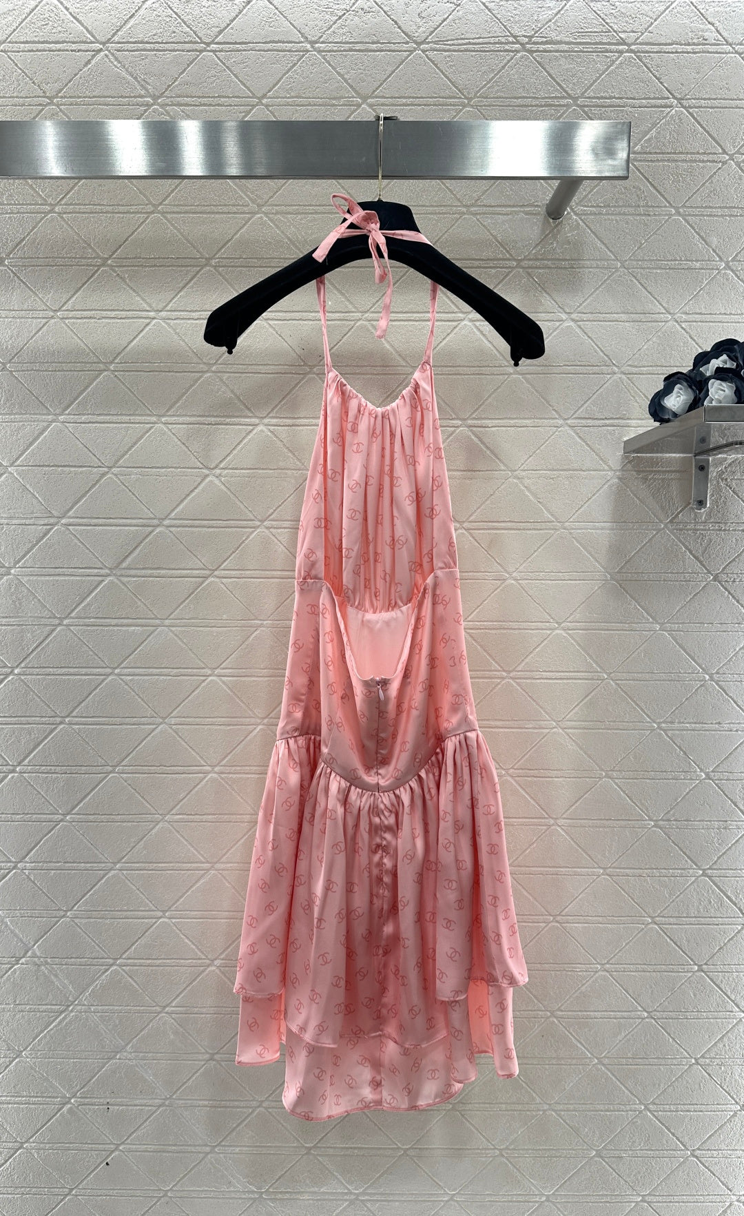 Printed Halter Neck Dress