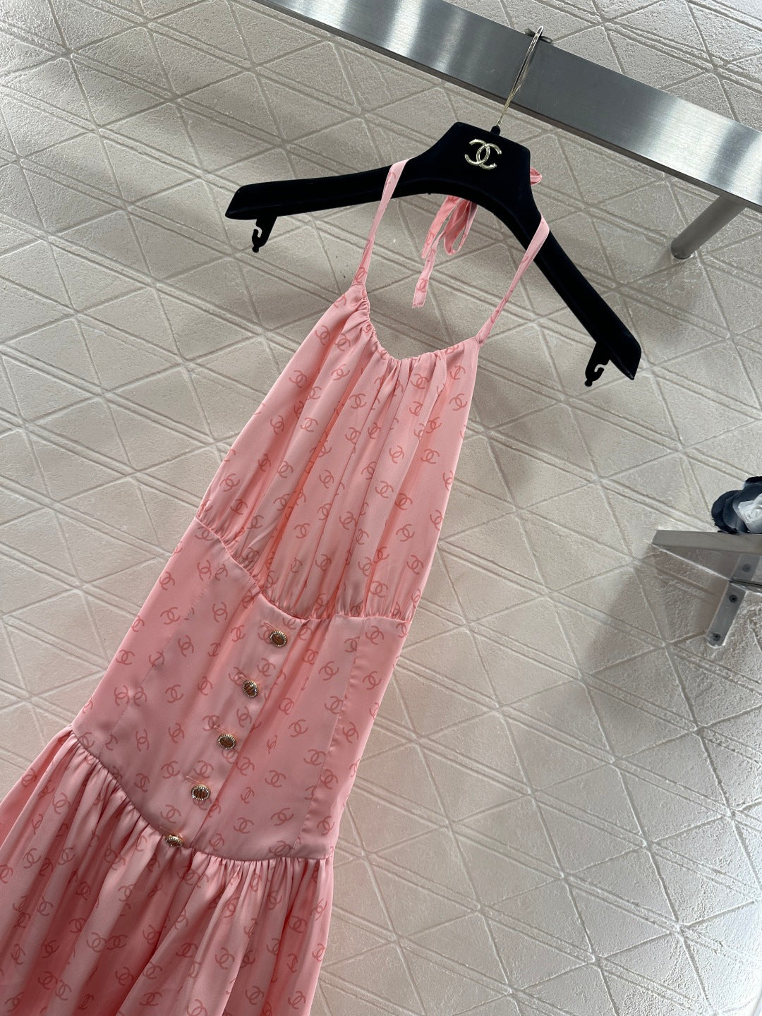 Printed Halter Neck Dress