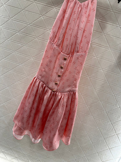 Printed Halter Neck Dress