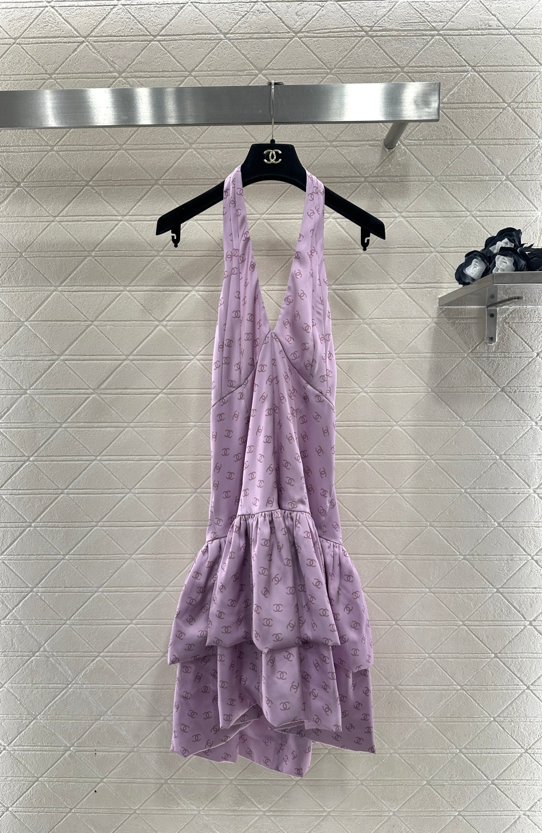 Printed Halter Neck Dress