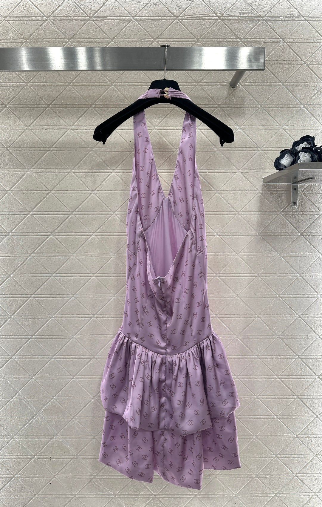 Printed Halter Neck Dress