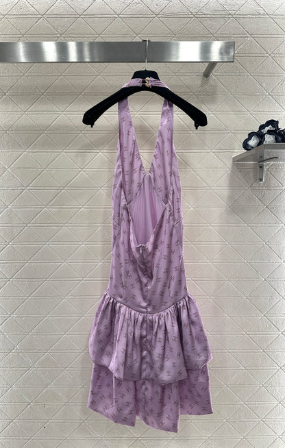 Printed Halter Neck Dress