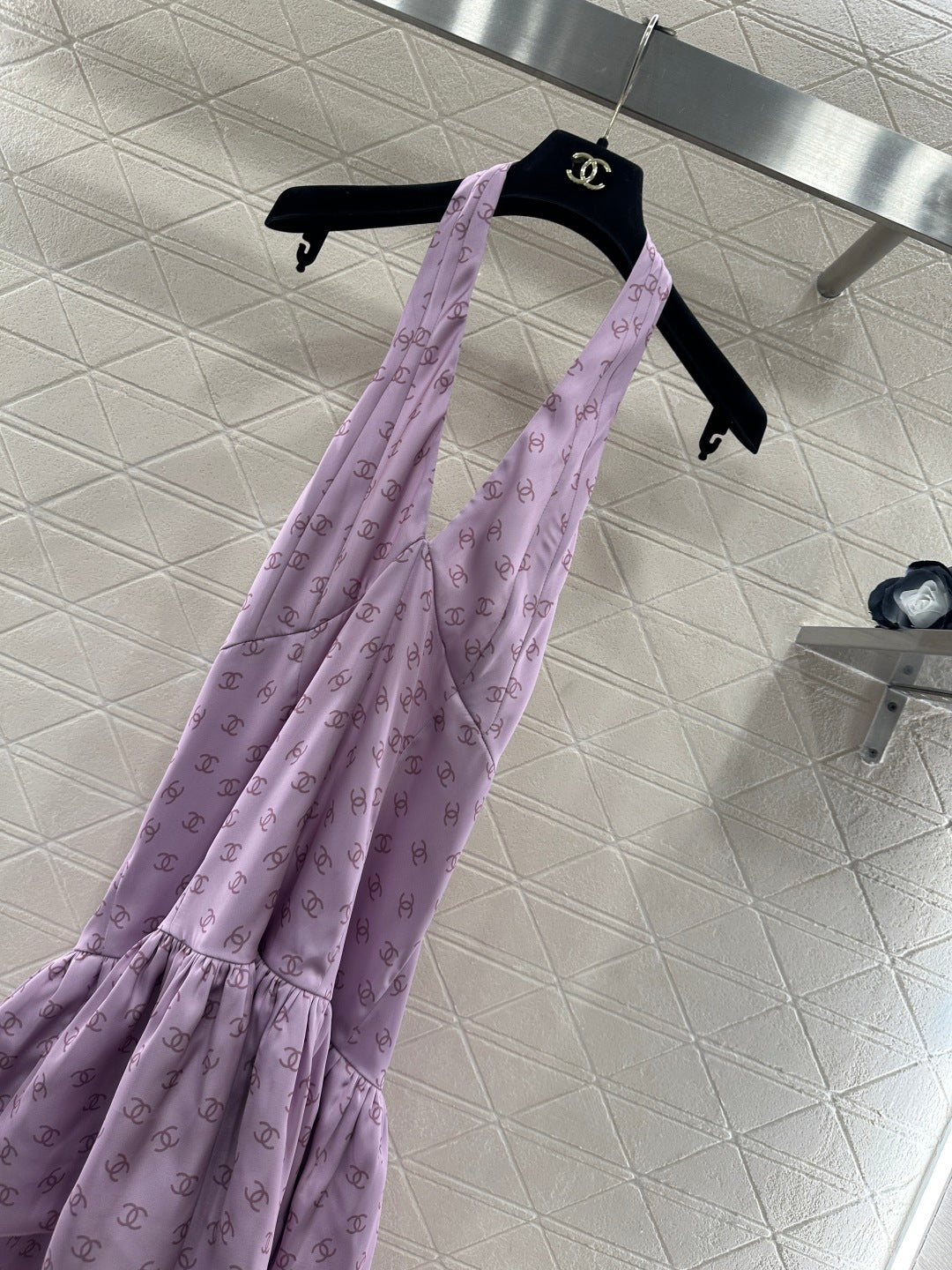 Printed Halter Neck Dress