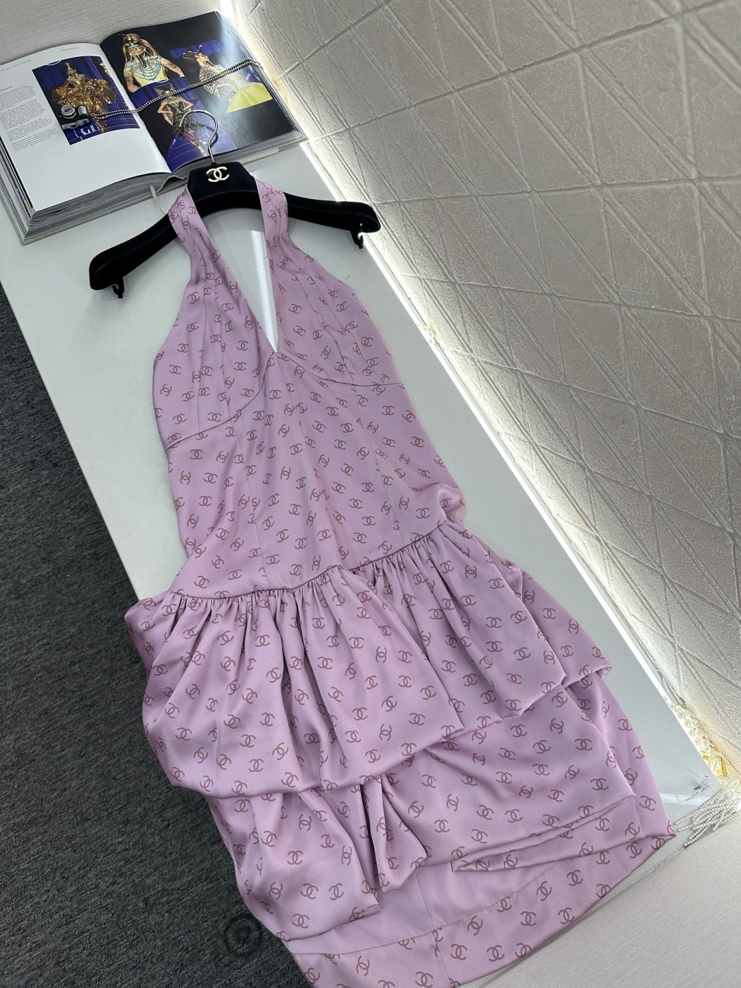 Printed Halter Neck Dress