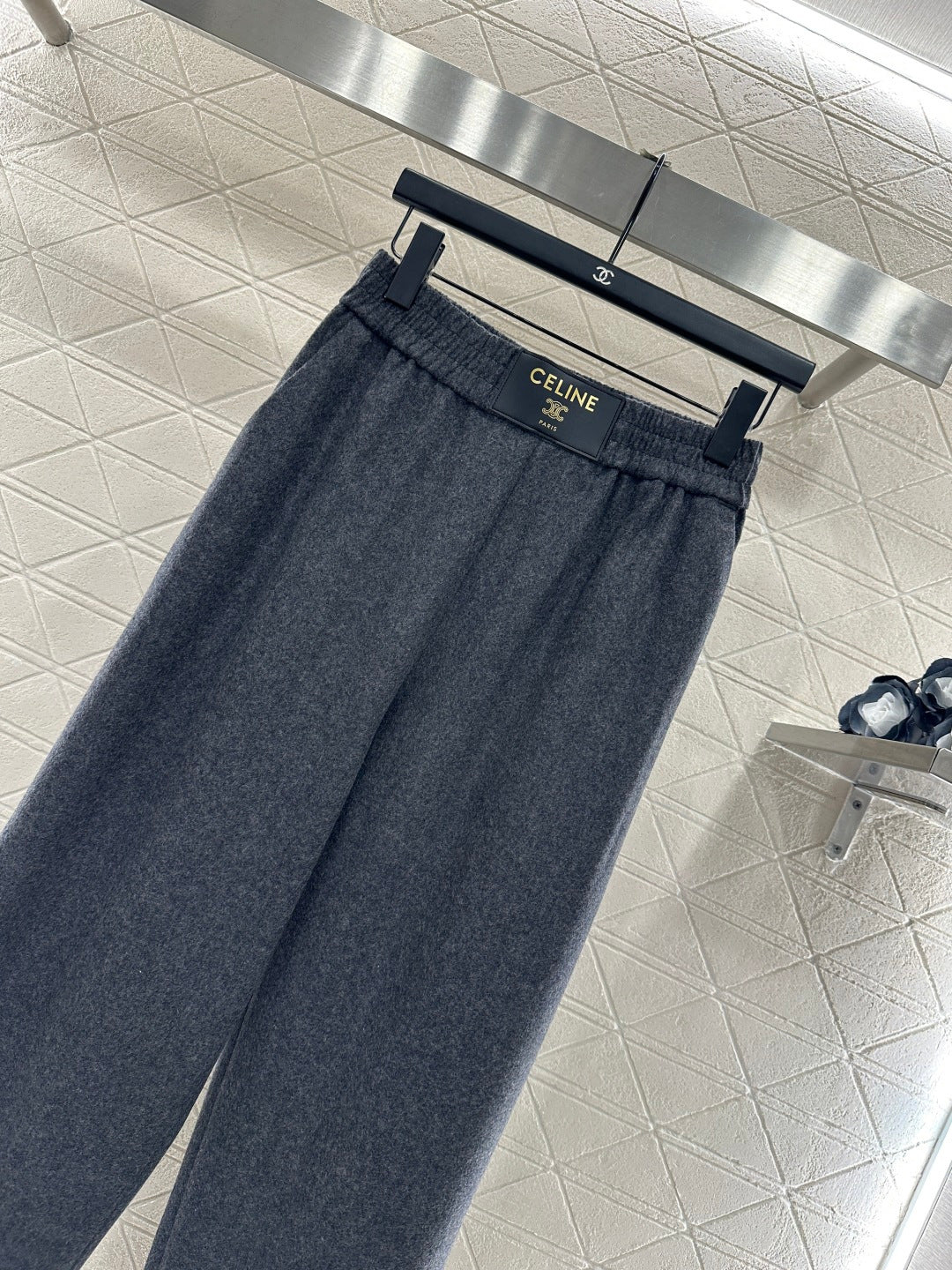 Wool Straight Leg Trousers