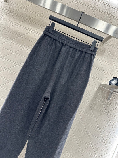 Wool Straight Leg Trousers