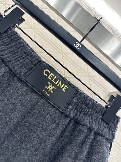 Wool Straight Leg Trousers