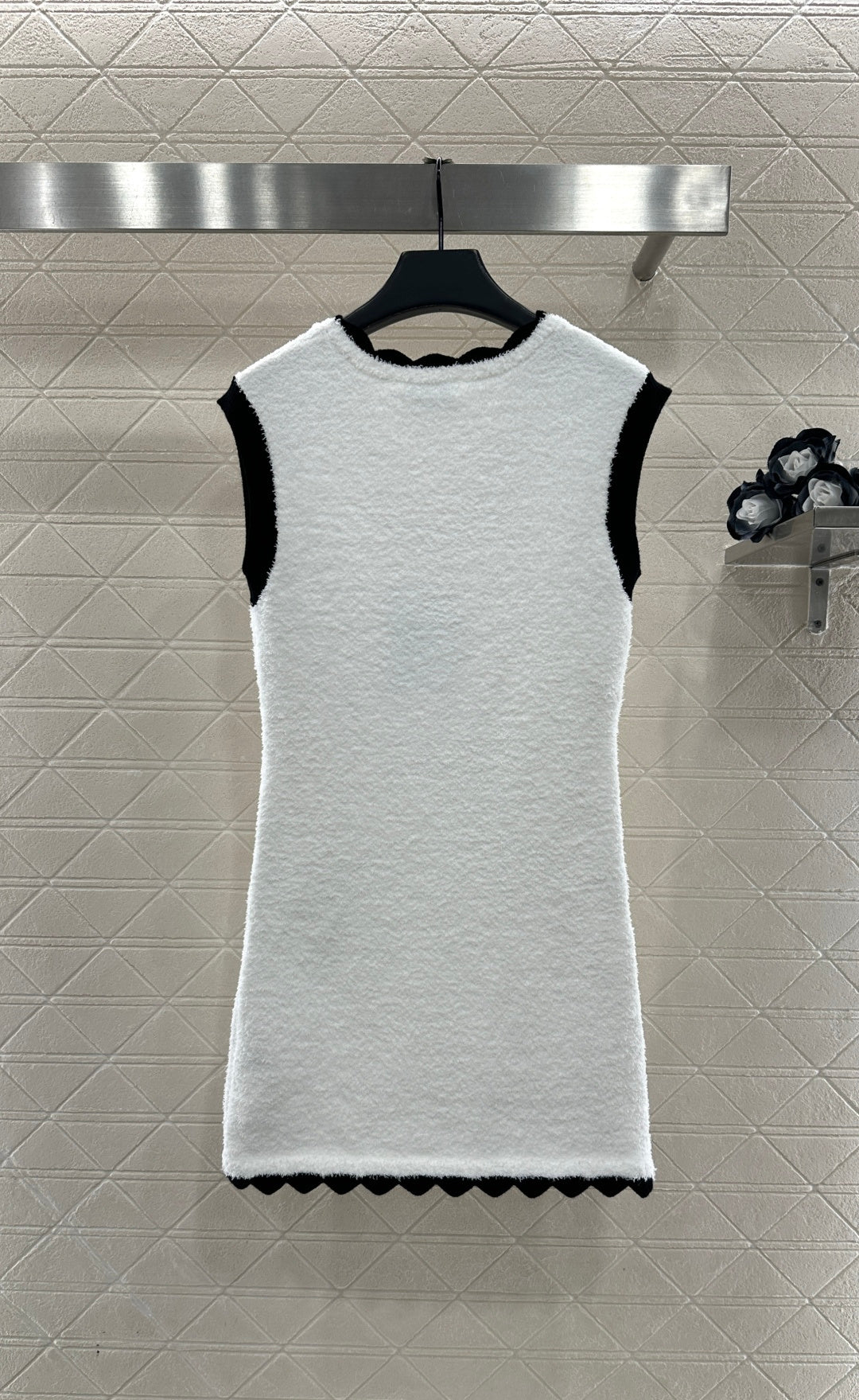 Color-Blocked Knit Vest Dress