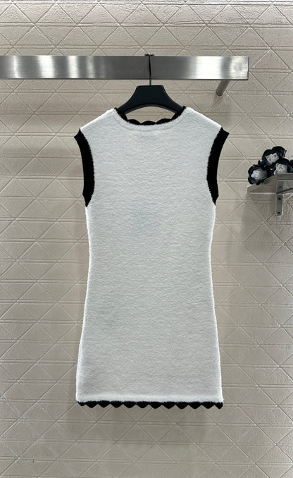 Color-Blocked Knit Vest Dress