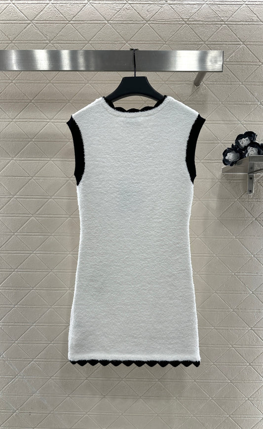 Color-Blocked Knit Vest Dress