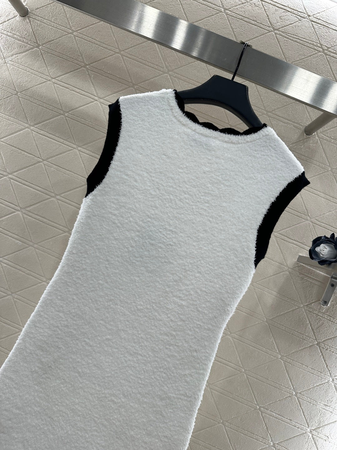Color-Blocked Knit Vest Dress