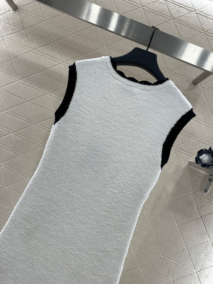 Color-Blocked Knit Vest Dress
