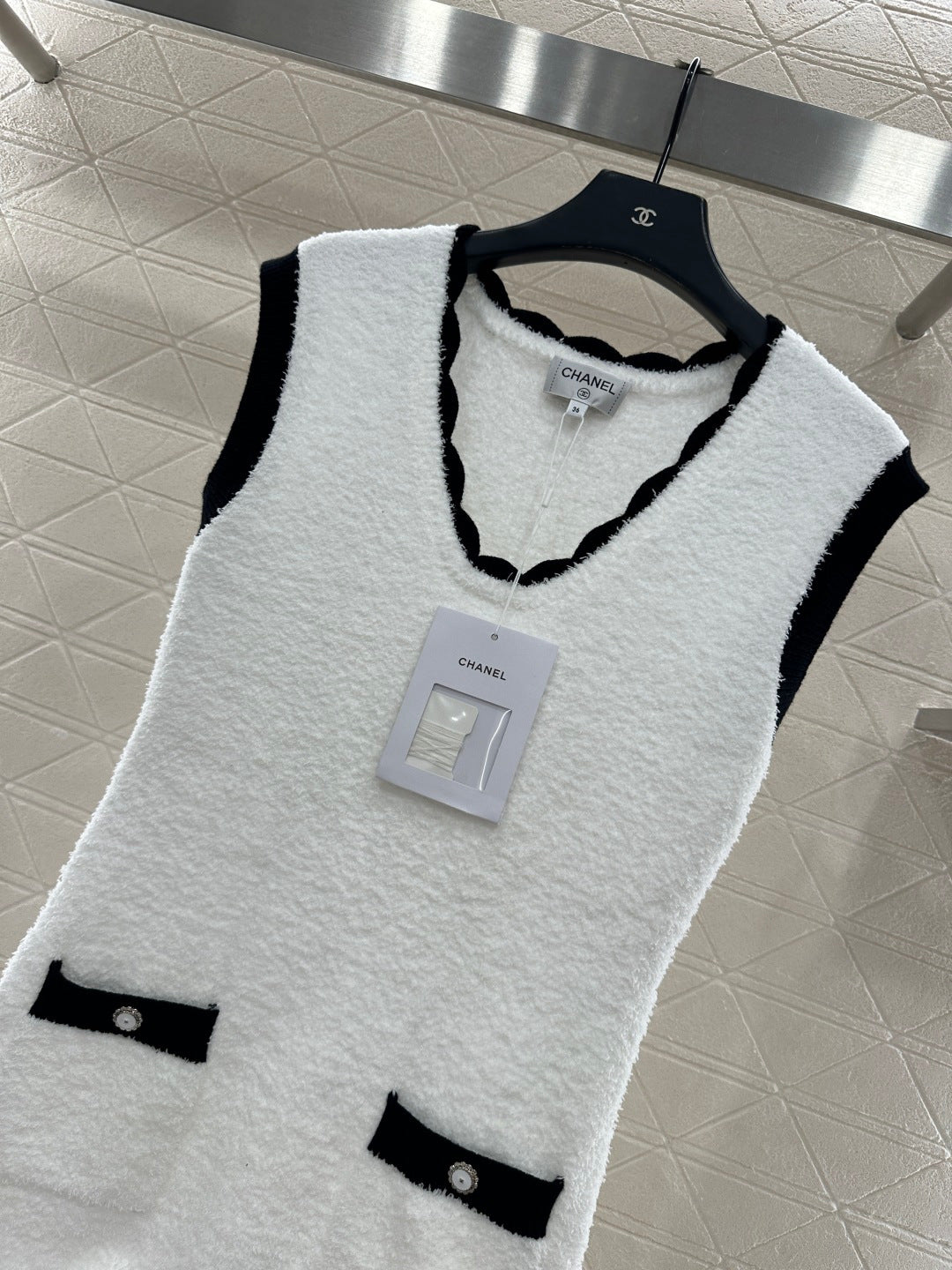 Color-Blocked Knit Vest Dress