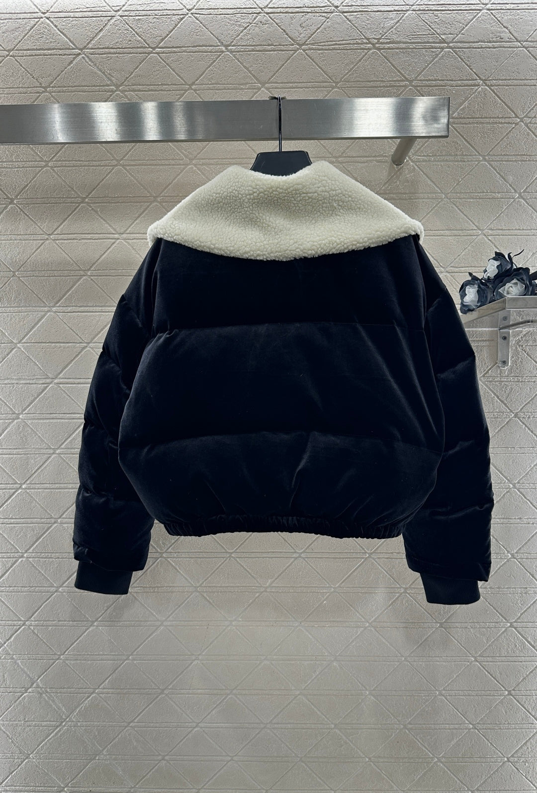 Velvet Teddy Bear Collar Down Jacket