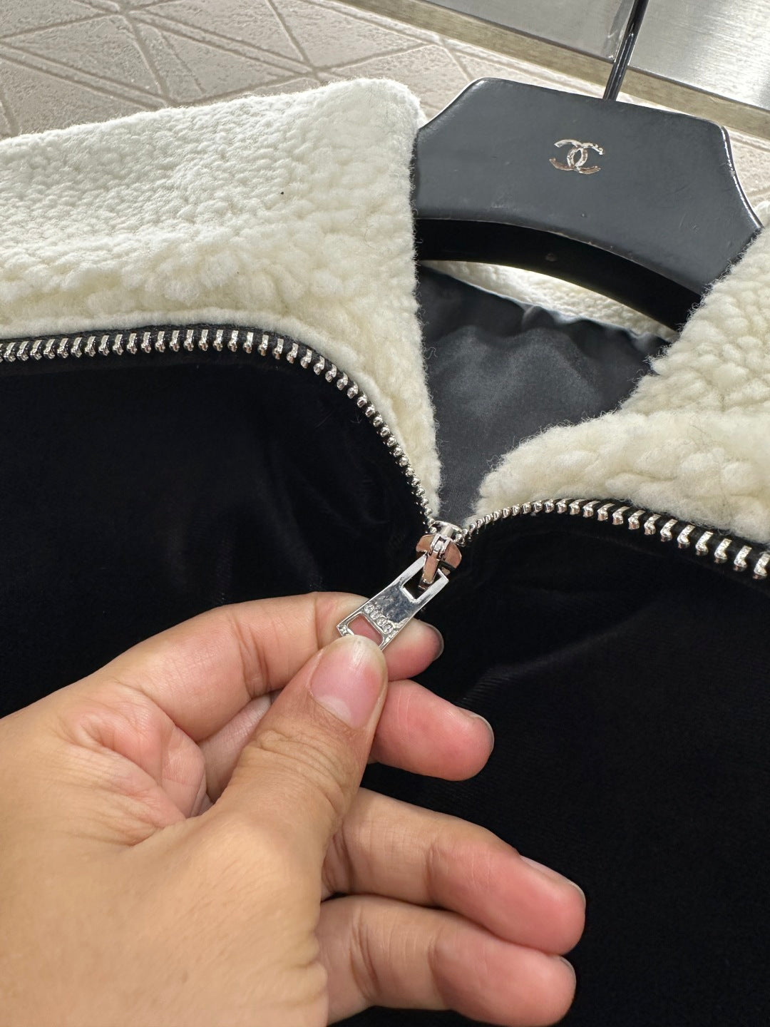 Velvet Teddy Bear Collar Down Jacket