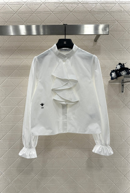 Stacked Cake Collar Shirt