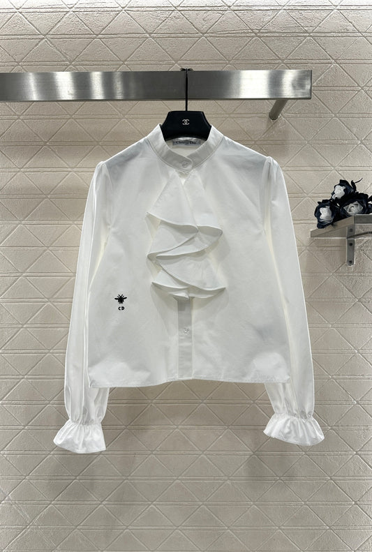 Stacked Cake Collar Shirt