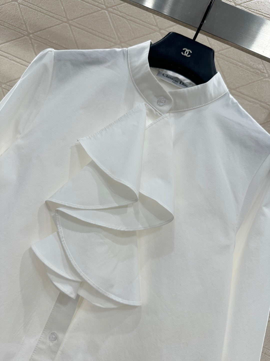 Stacked Cake Collar Shirt