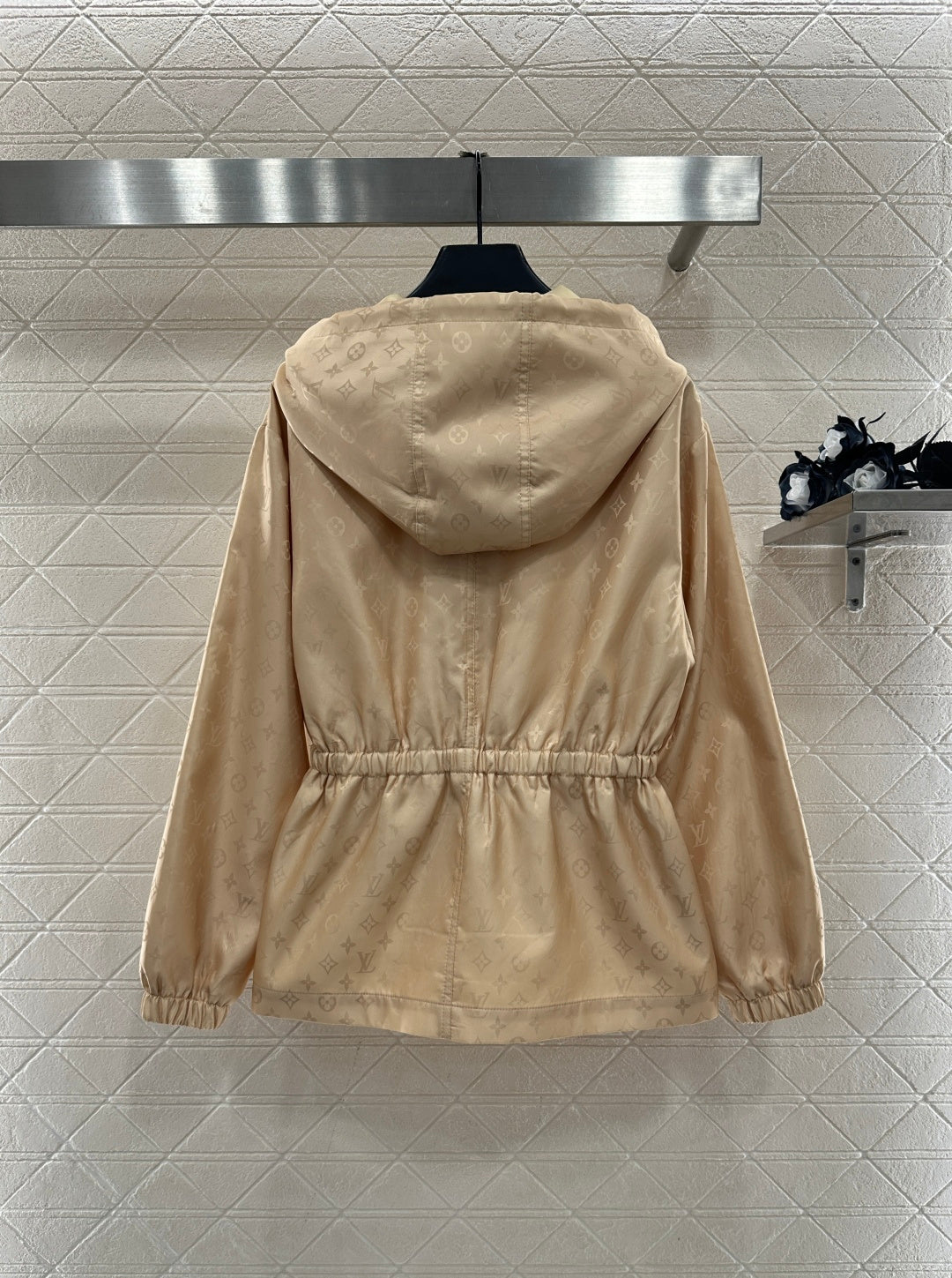 Dark Pattern Waist-Defining Coat