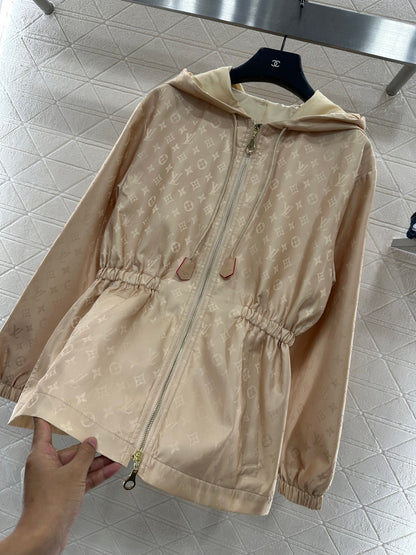 Dark Pattern Waist-Defining Coat