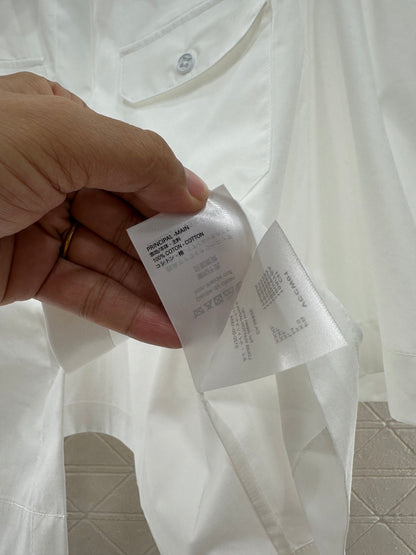 Collared Pocket Mid-Sleeve Shirt