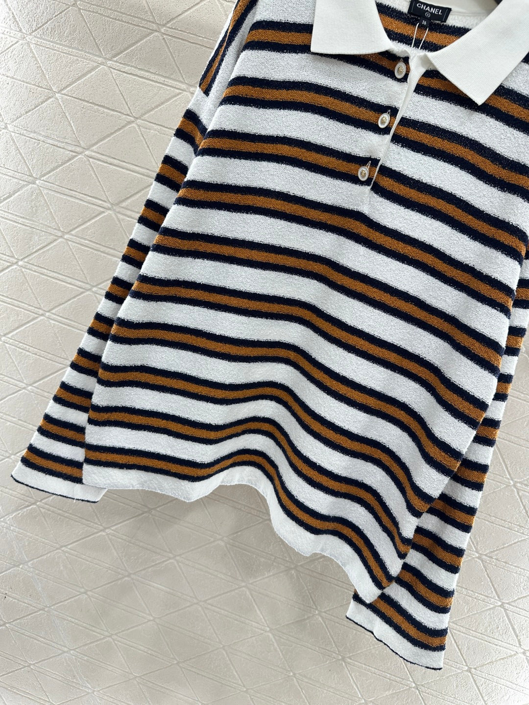 Knitted Striped Long-Sleeve Shirt