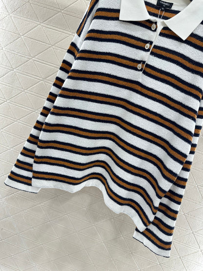 Knitted Striped Long-Sleeve Shirt