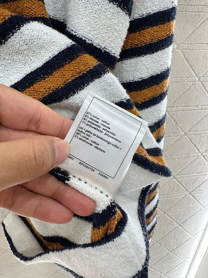 Knitted Striped Long-Sleeve Shirt