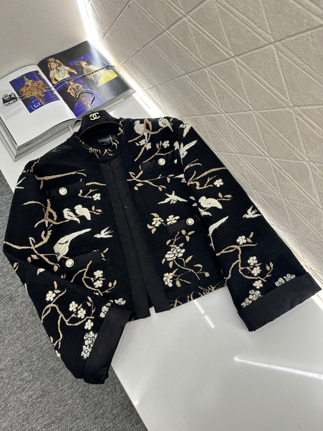 Heavy Embroidered Jacquard Jacket