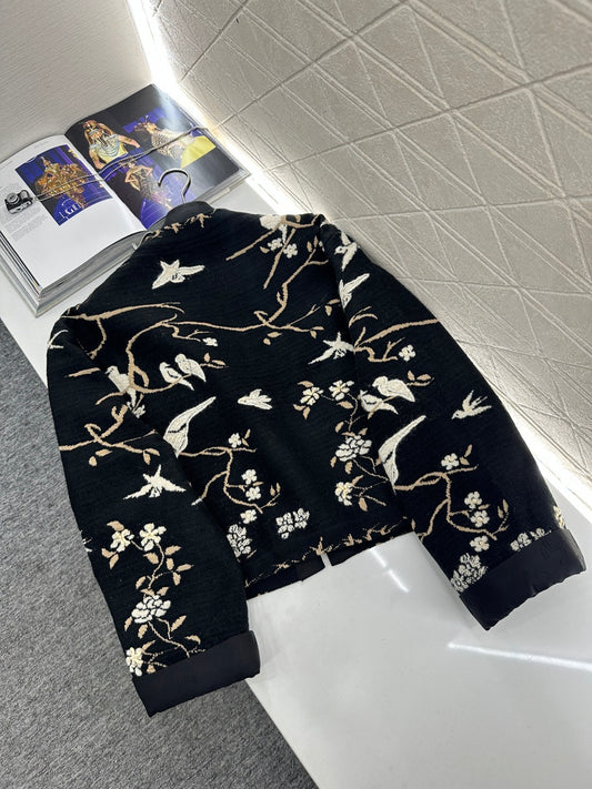 Heavy Embroidered Jacquard Jacket