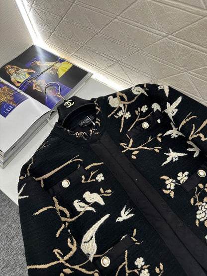 Heavy Embroidered Jacquard Jacket