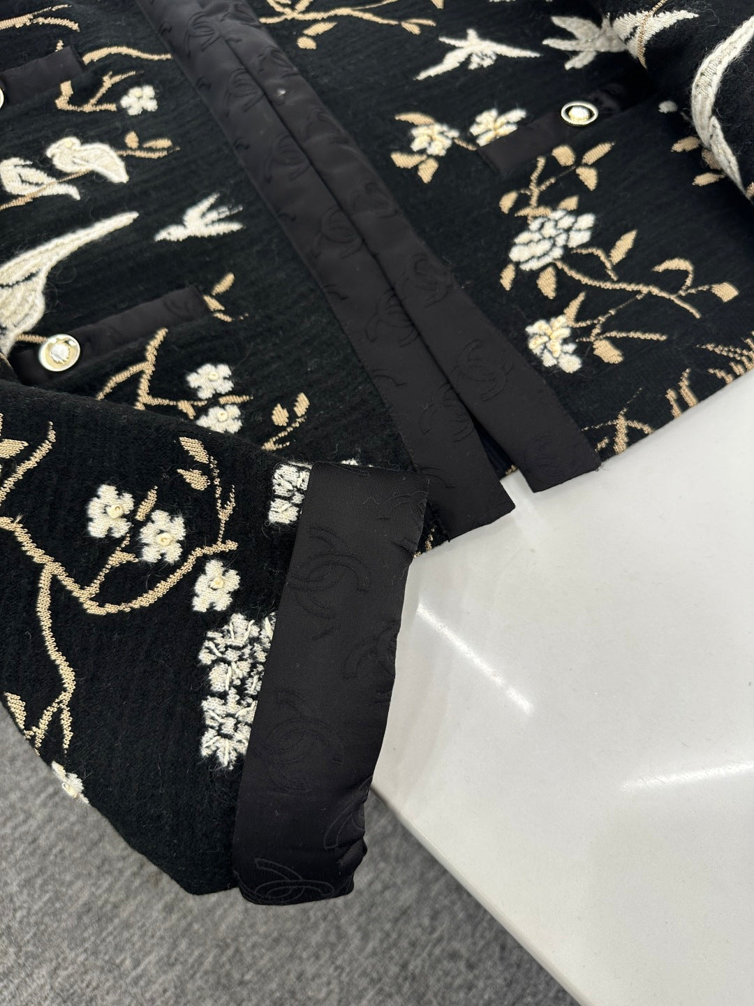 Heavy Embroidered Jacquard Jacket