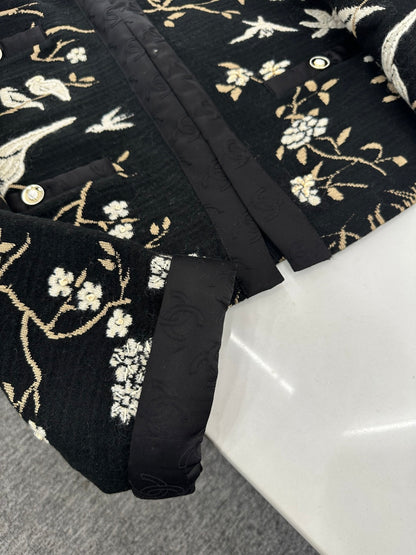 Heavy Embroidered Jacquard Jacket