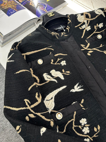 Heavy Embroidered Jacquard Jacket