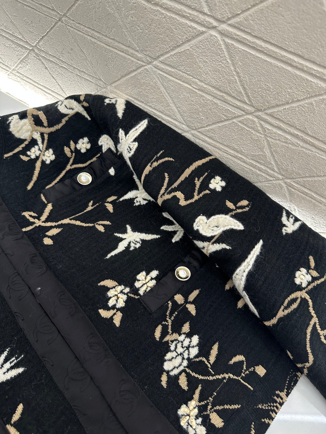 Heavy Embroidered Jacquard Jacket