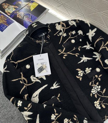 Heavy Embroidered Jacquard Jacket