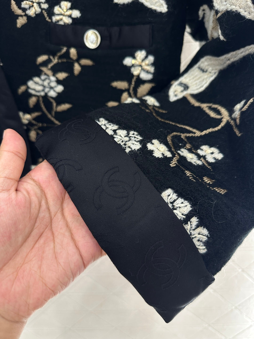 Heavy Embroidered Jacquard Jacket