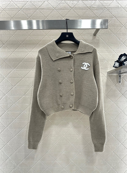 Double-breasted Lapel Cardigan