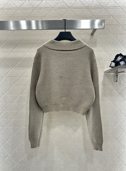 Double-breasted Lapel Cardigan