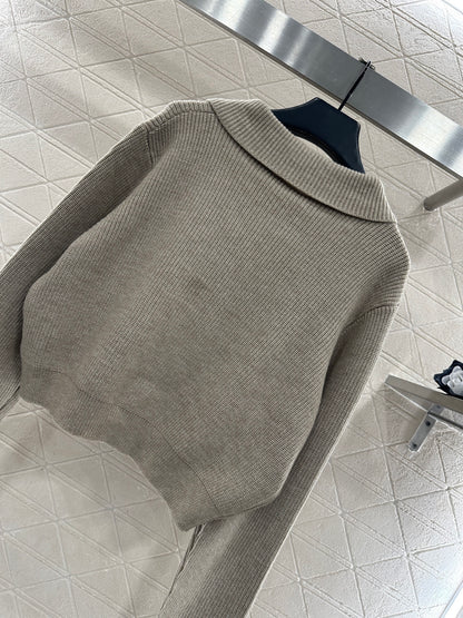 Double-breasted Lapel Cardigan