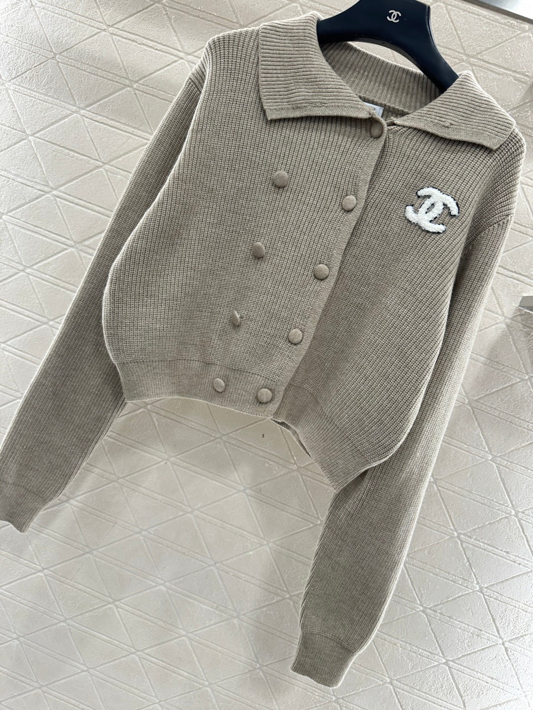 Double-breasted Lapel Cardigan