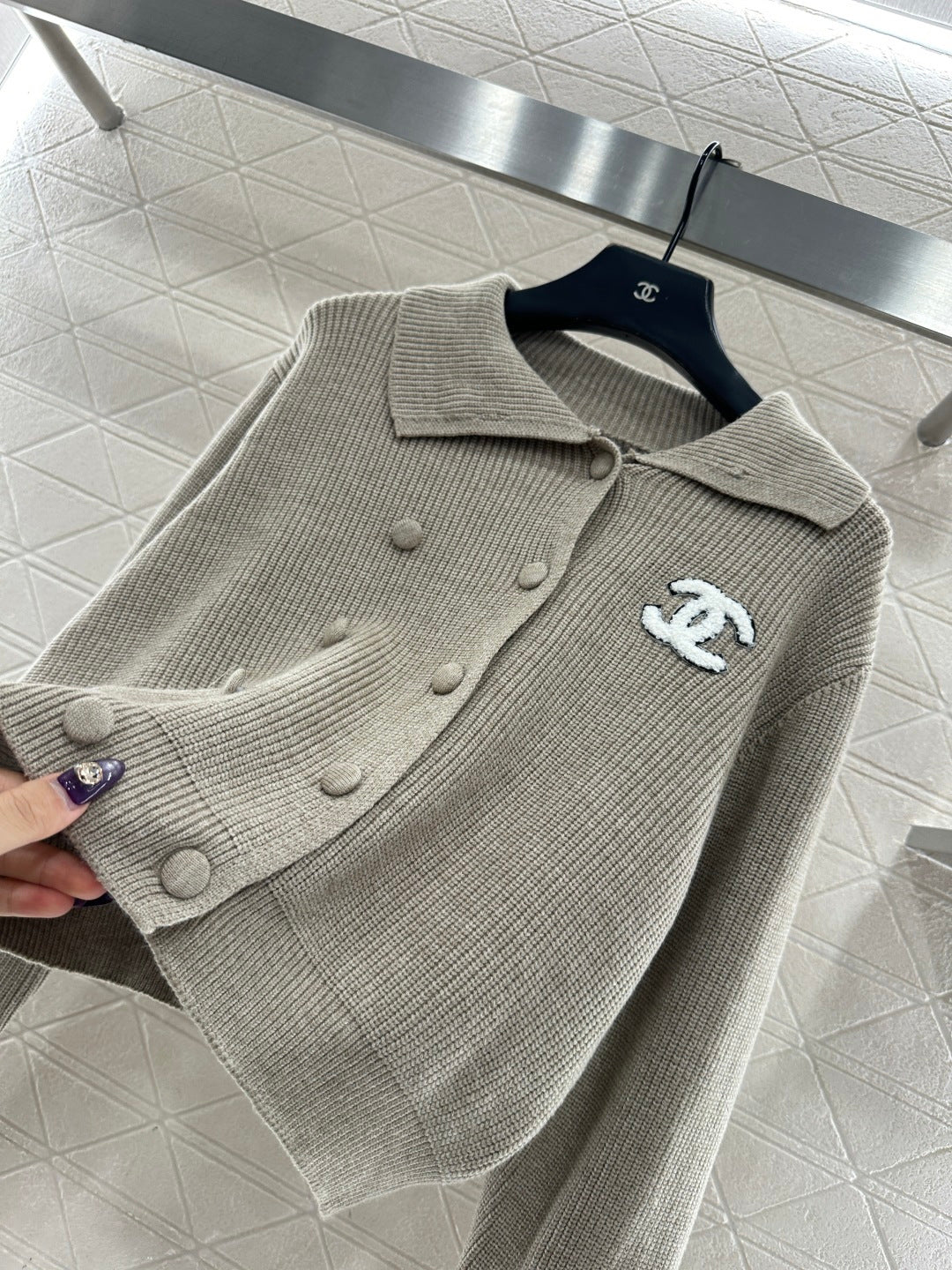 Double-breasted Lapel Cardigan