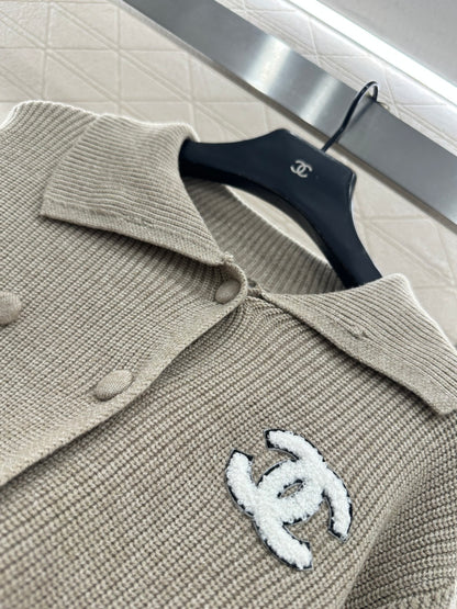 Double-breasted Lapel Cardigan