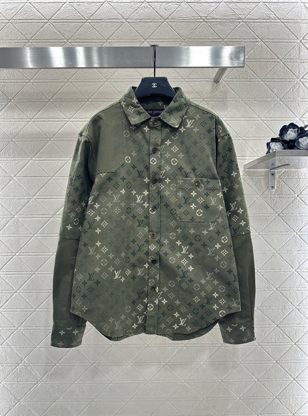 Camouflage Print Denim Shirt