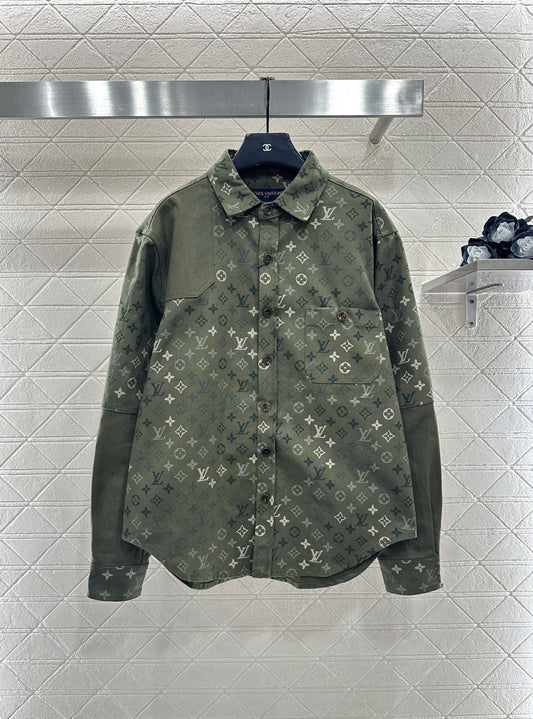Camouflage Print Denim Shirt