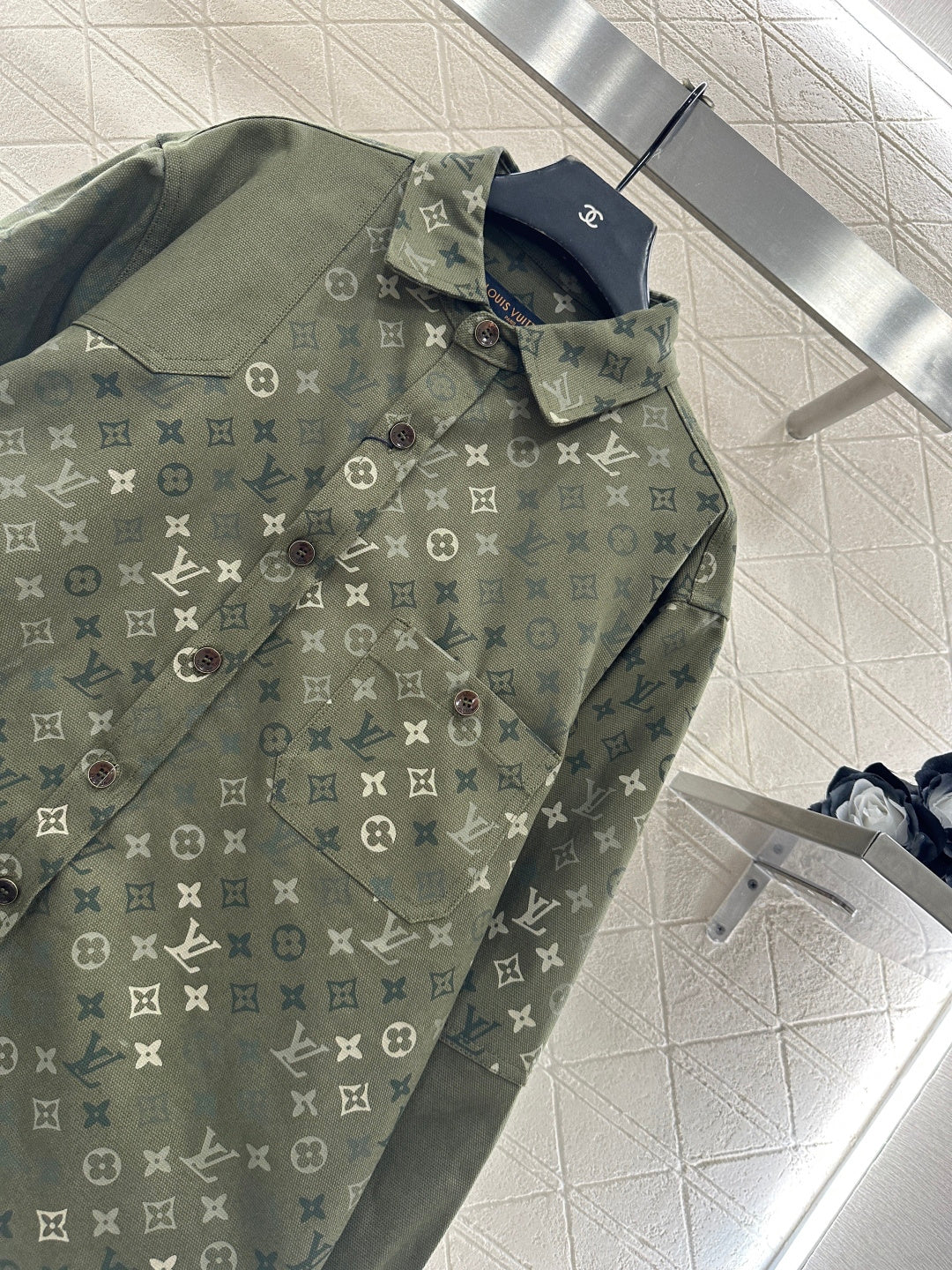 Camouflage Print Denim Shirt