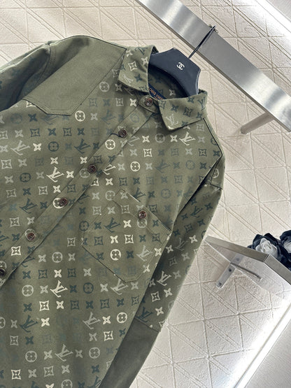 Camouflage Print Denim Shirt