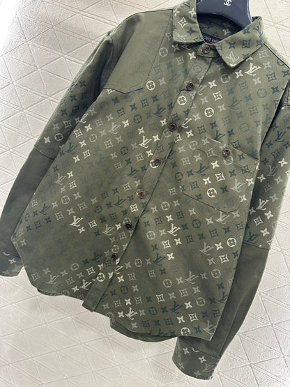 Camouflage Print Denim Shirt