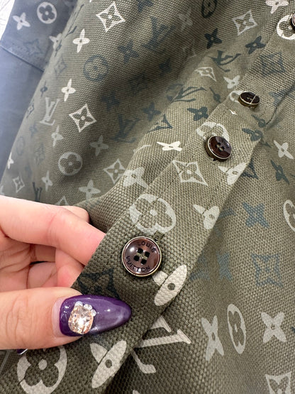 Camouflage Print Denim Shirt